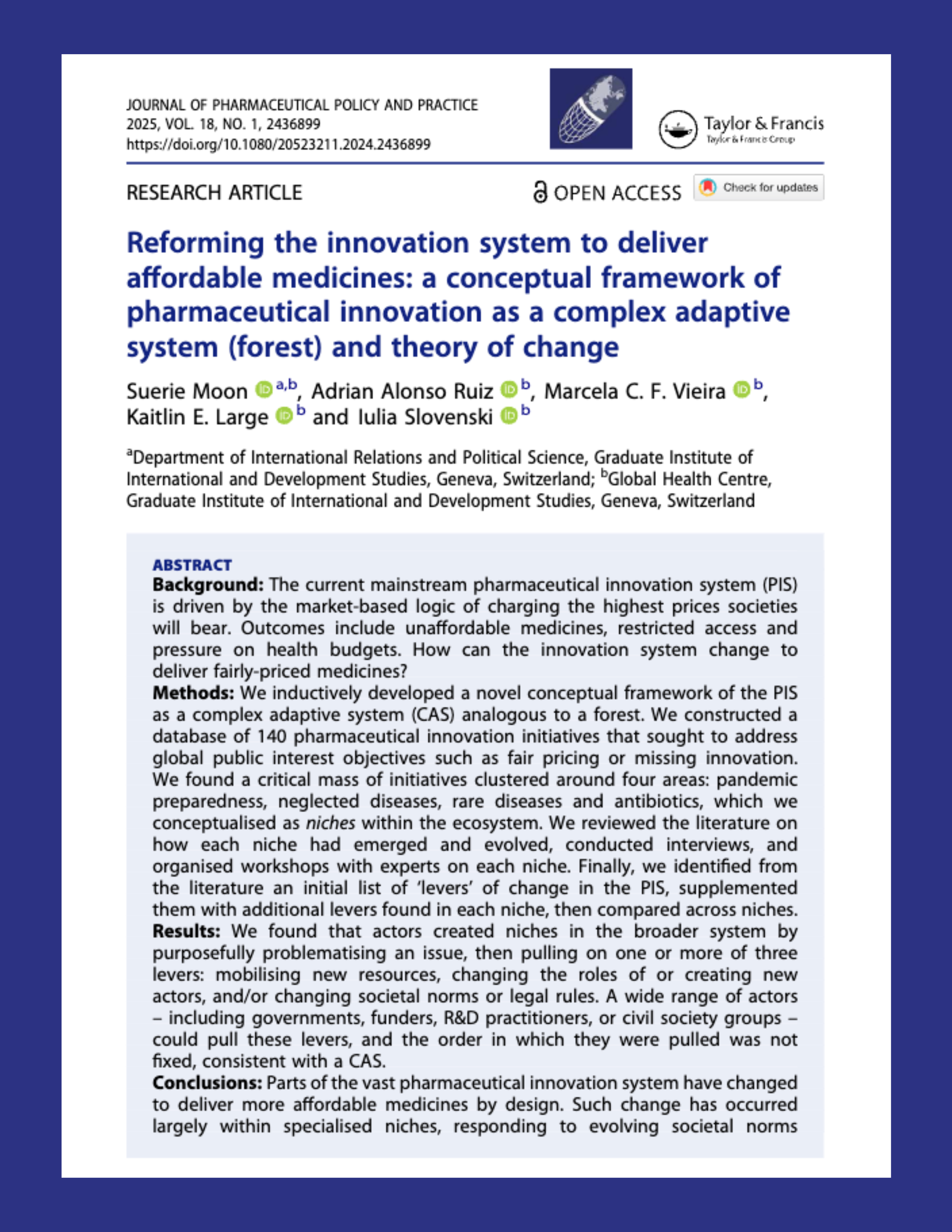 Alternative Innovation Models for Medicines in the Public Interest